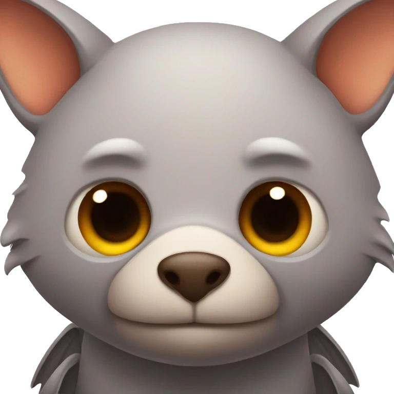 Serious looking animal bat emoji