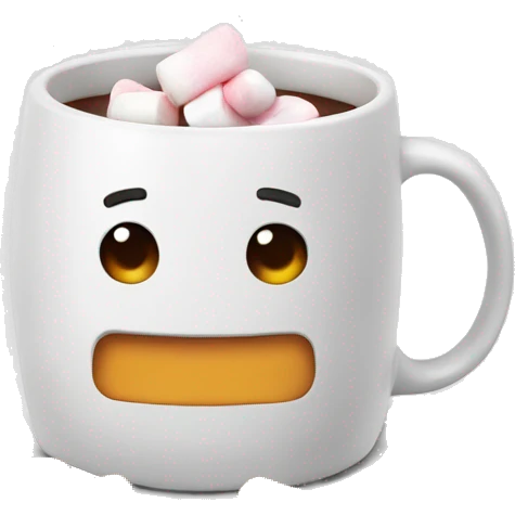 New Year's mug with marshmallows emoji
