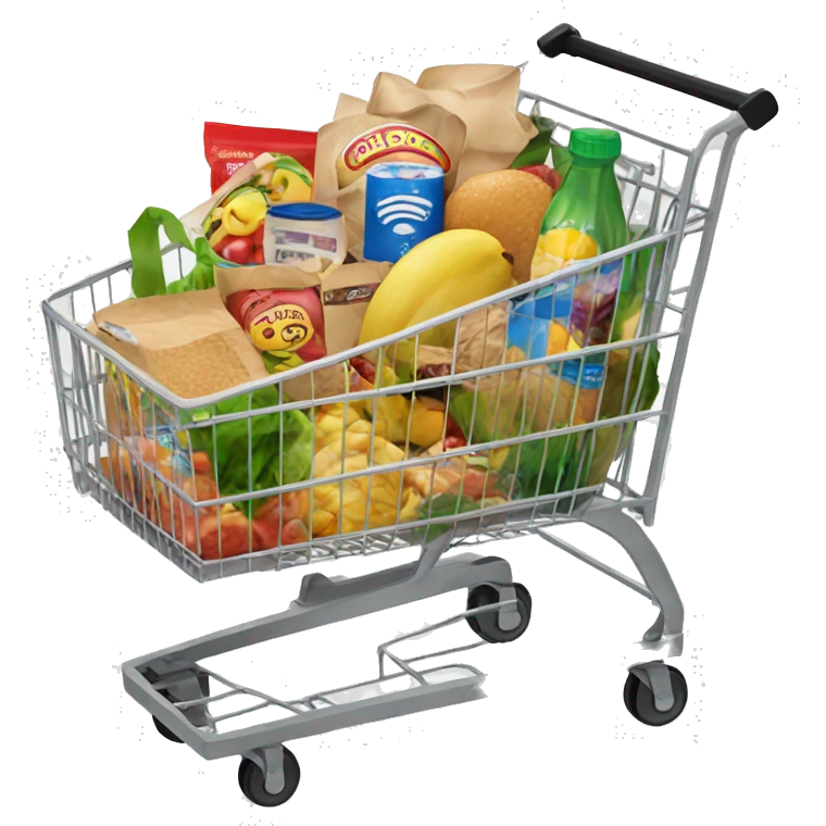 really full grocery store cart emoji
