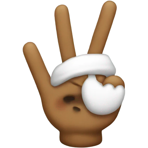 Santa peace hand emoji