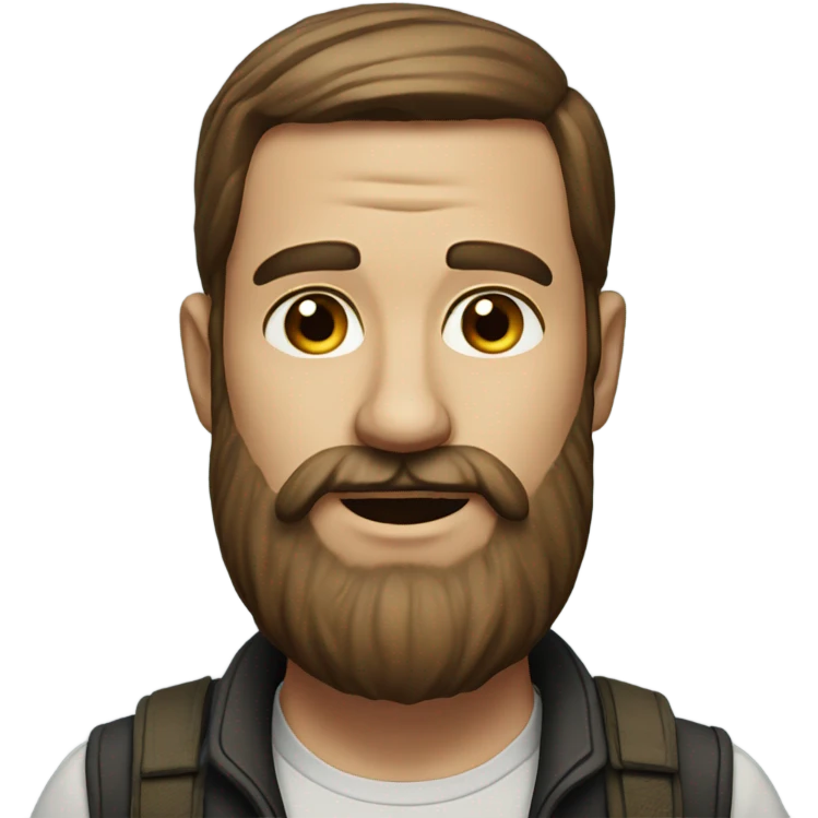 realistic portrait of bearded man emoji