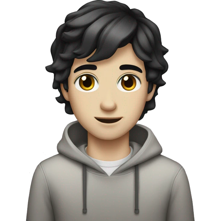 boy black hair pale skin gray eyes emoji