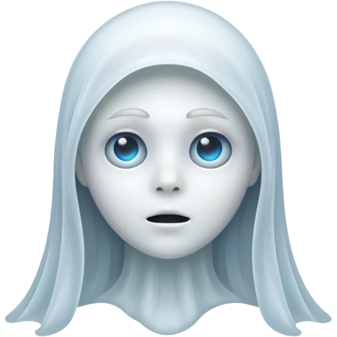realistic ghost without a face emoji