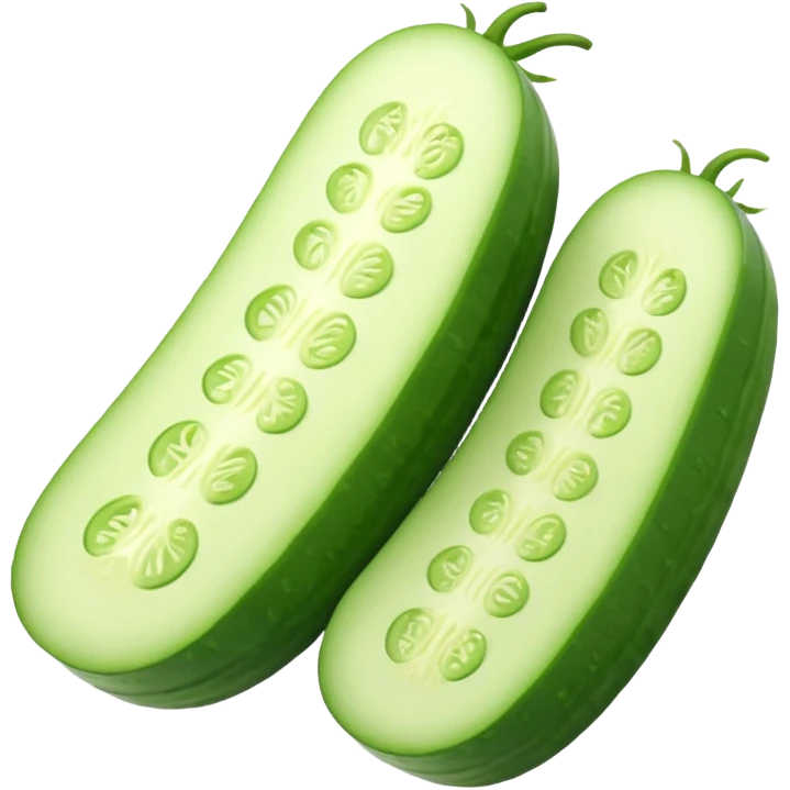 sliced cucumber    emoji