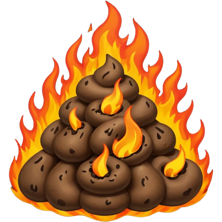 fire poop emoji