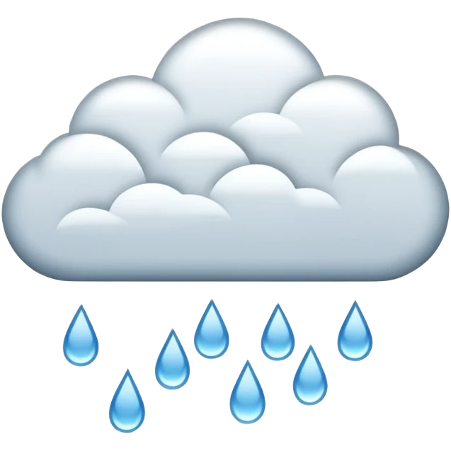 Tempo nublado com chuva emoji
