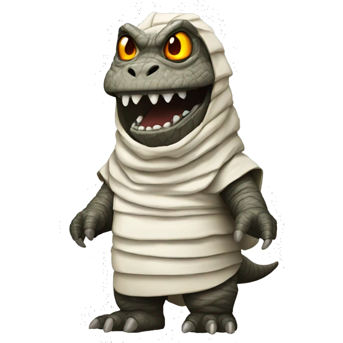 Godzilla dressed as a mummy  emoji