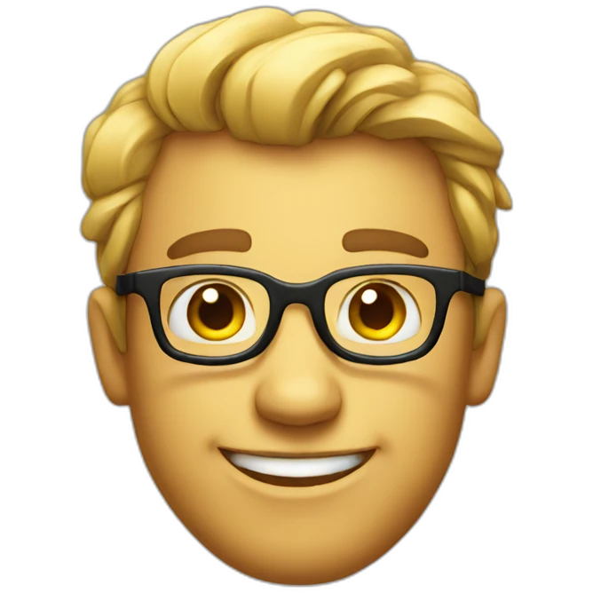 stupid looking nerd smile emoji