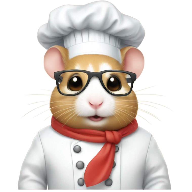 a chef hamster in glasses emoji