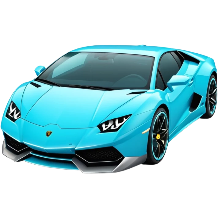 Lamborghini cyan emoji