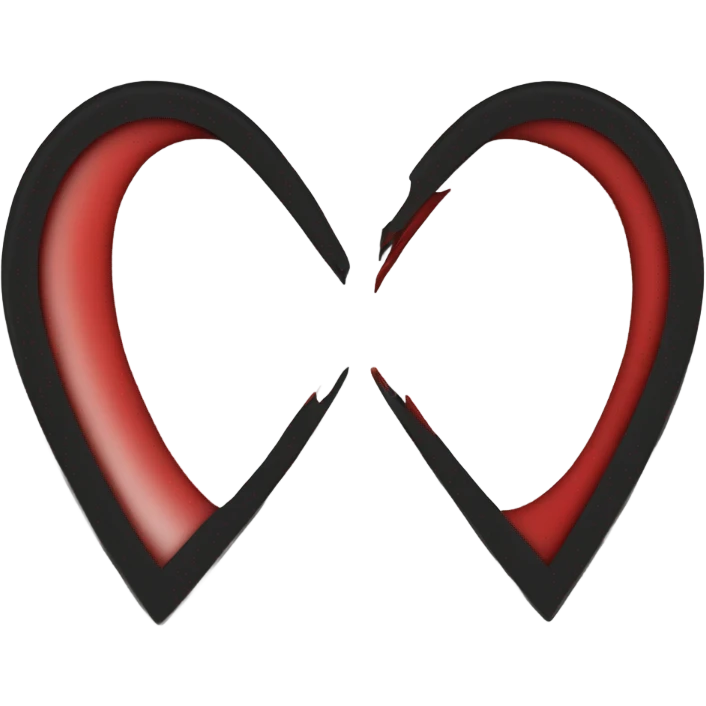 black red heart emoji