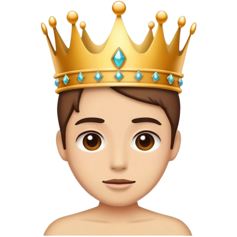 Wearing a crown emoji