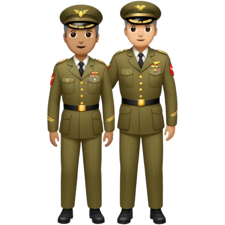 Pastor alemão usando equipamento militar full body emoji