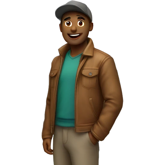 A man standing infront of the matterhorn mountain emoji