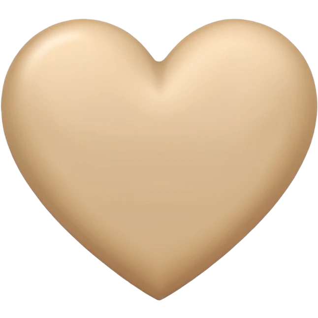 Coração beje emoji