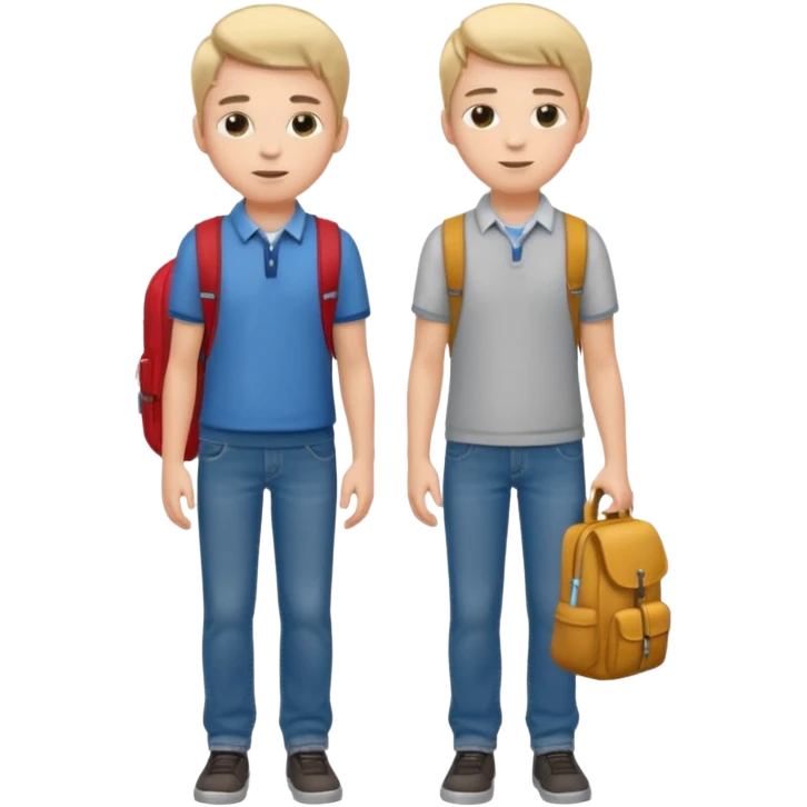 university student full body boy emoji