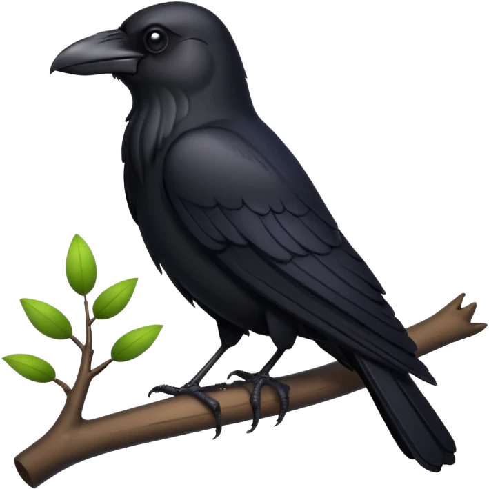eine kleiner schwarzer rabe  emoji