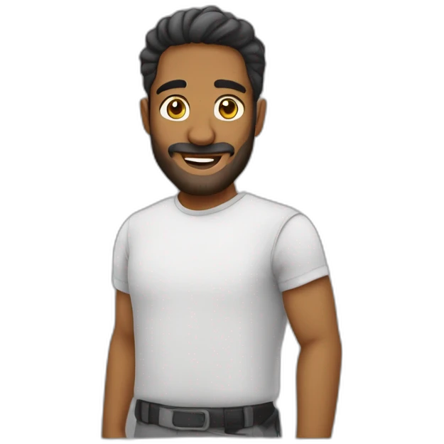 رجل سمين يرفع الصبع الذي في المنتصف emoji