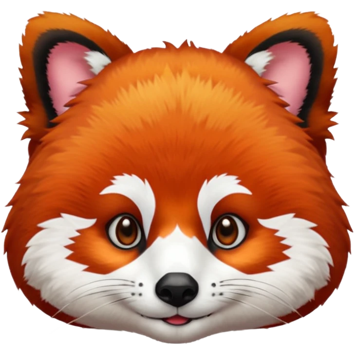 Panda vermelho só a cabeça  emoji