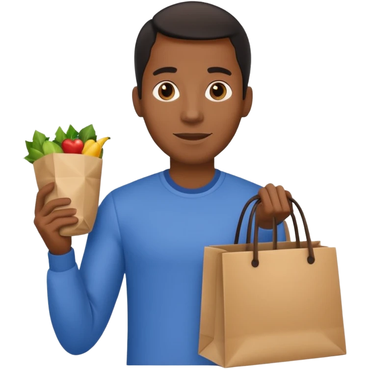 Market Shopper black man emoji
