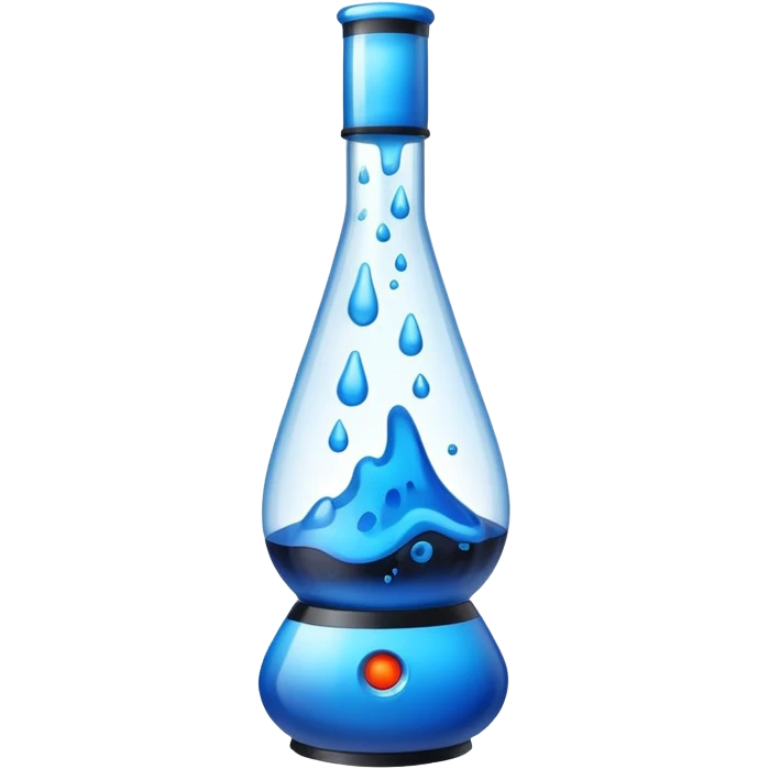 Lava lamp with blue lava emoji