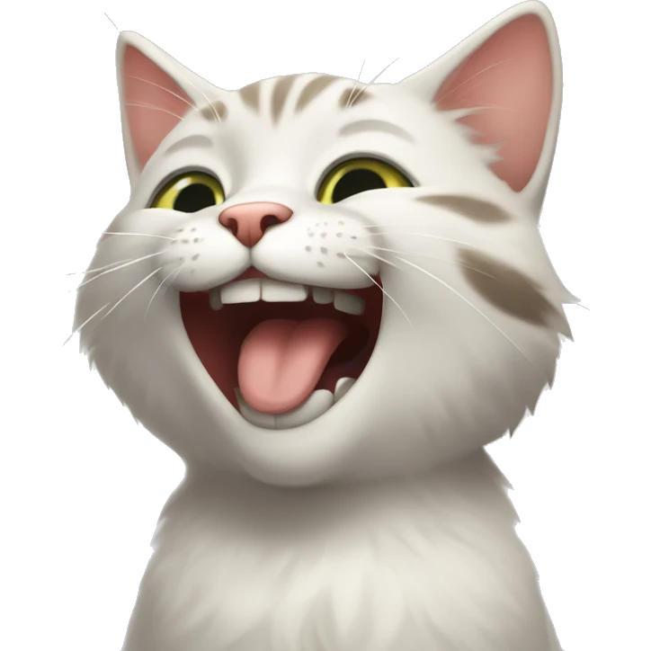 Cat laughing hearts emoji