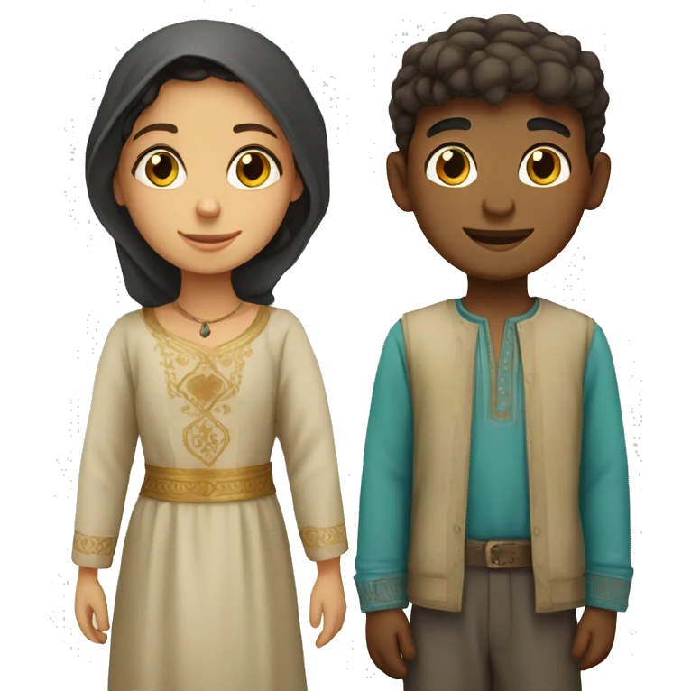 moroccan boy and italian girl emoji