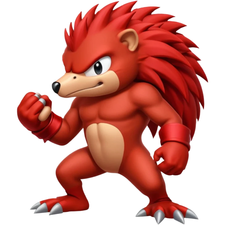 Sonic the hedgehogs friend knuckles a red animal  emoji