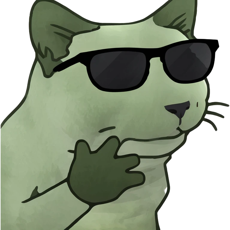 Cat with sunglasses emoji