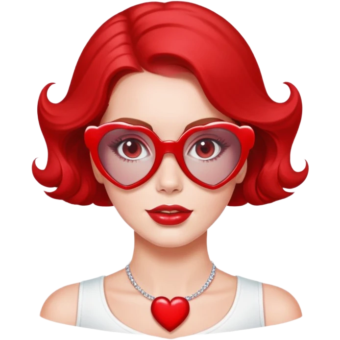 lana del rey with heart shaped red glasses  emoji