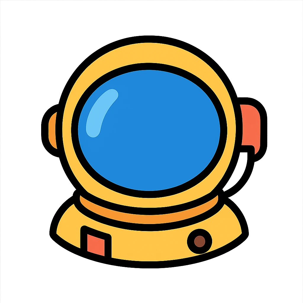 icon of a space helmet for a space game emoji