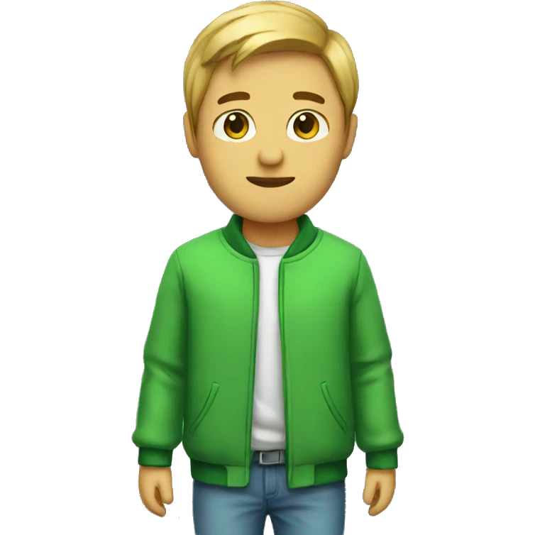 human with green clothes emoji