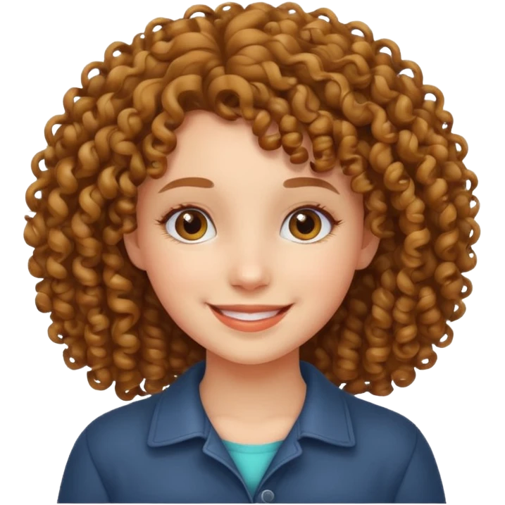 кучерявая девушка emoji