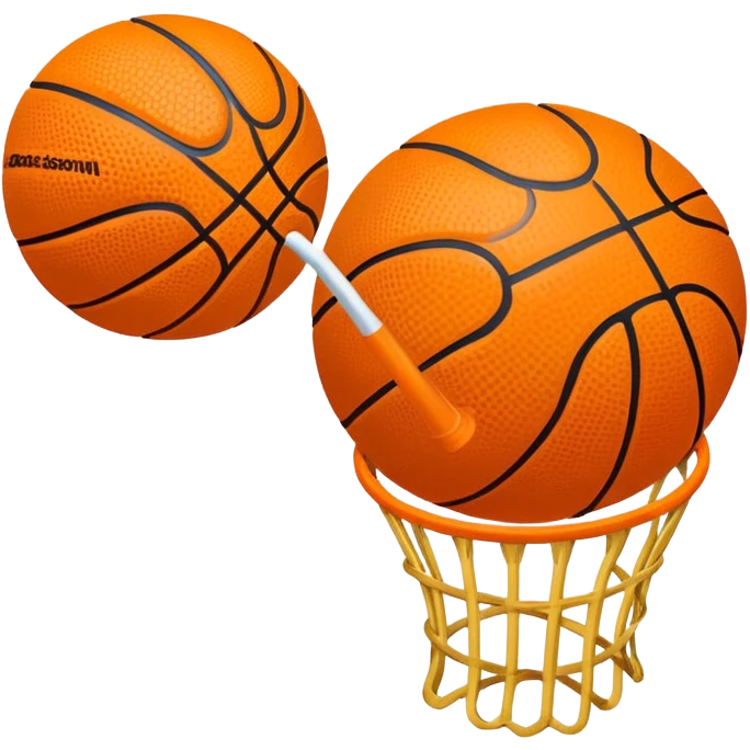 blowing wind straw basketball emoji