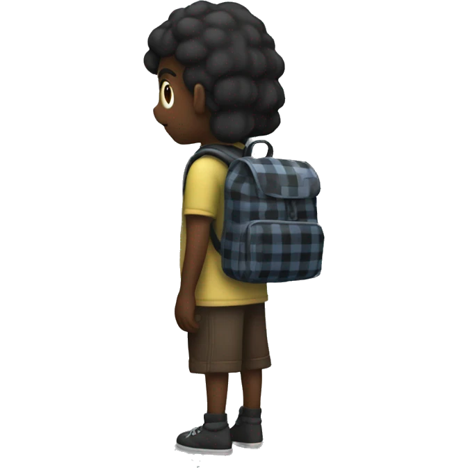 black checked backpack ghotick emoji
