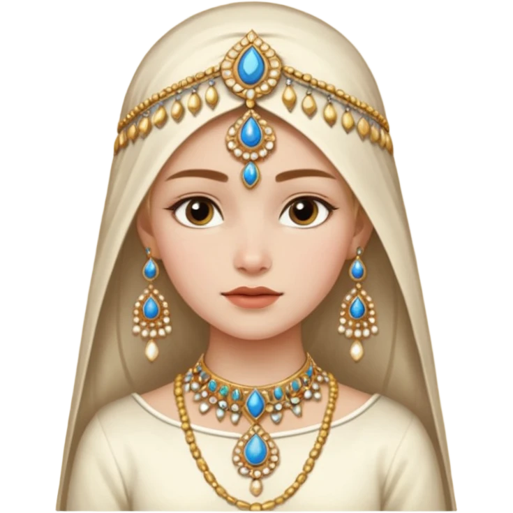 Russian girl in Indian jewellery emoji