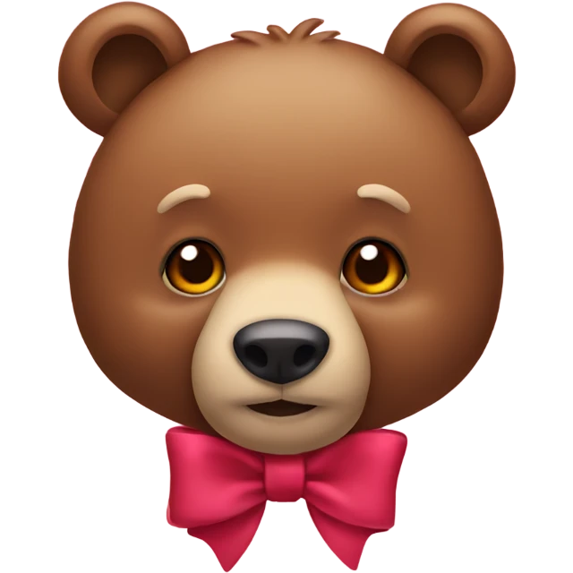 Bear with bow emoji