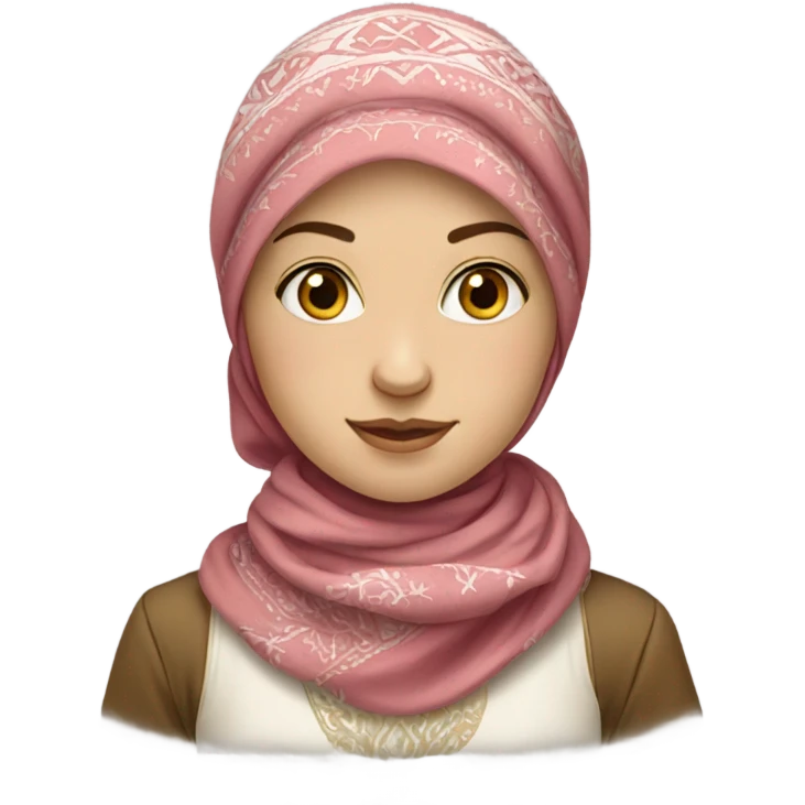 Russian girl in a traditional headscarf emoji