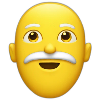 Yellow man face with yellow beard emoji