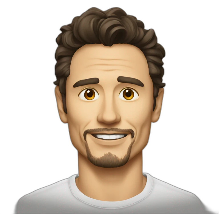 james franco cartoon wearing shirt emoji