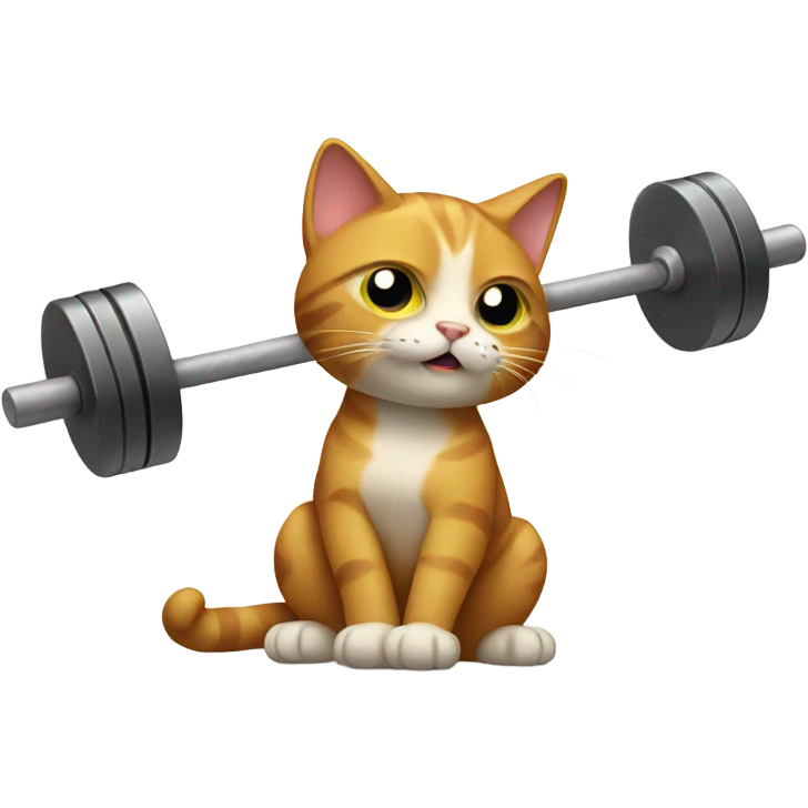 Cat with a barbell emoji
