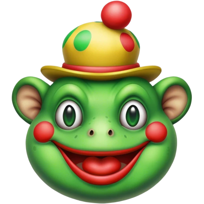 a toad with clown makeup emoji
