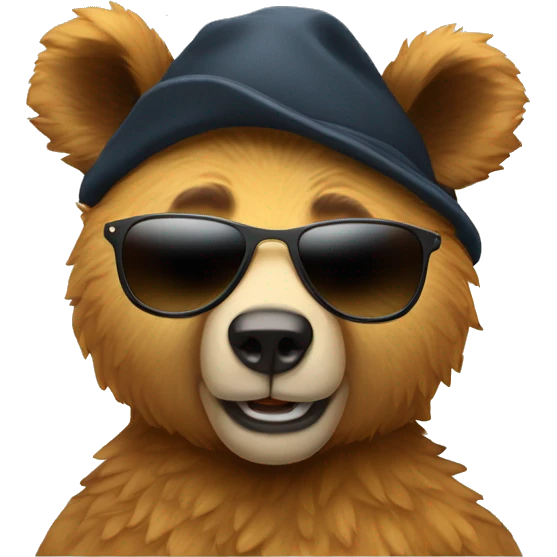 Ein Bär mit einer Sonnenbrille  emoji