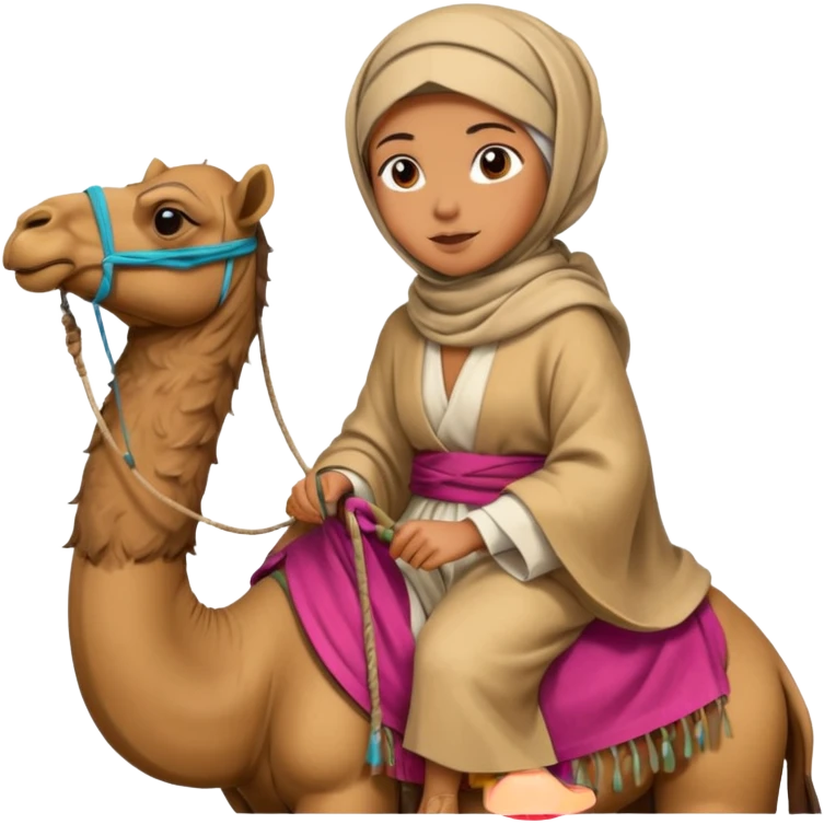 Desert Nomad Traveler with camel emoji