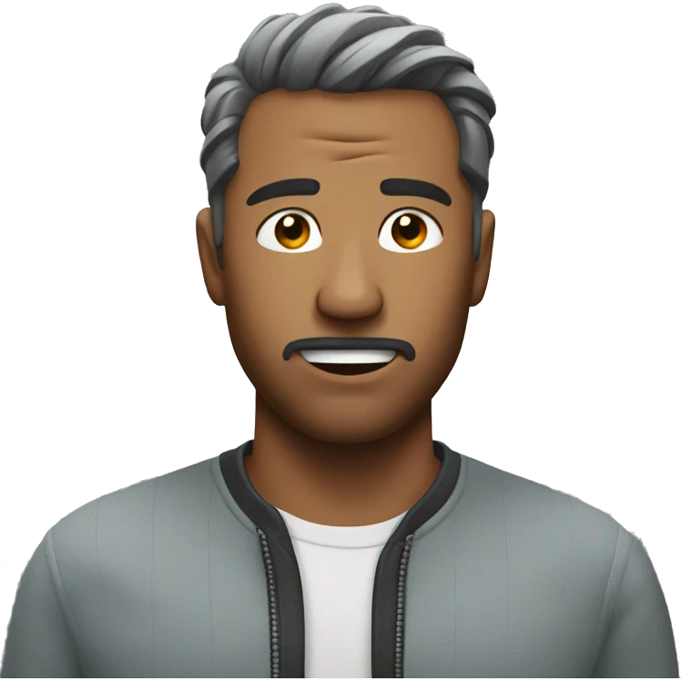 man stressing about haircut emoji