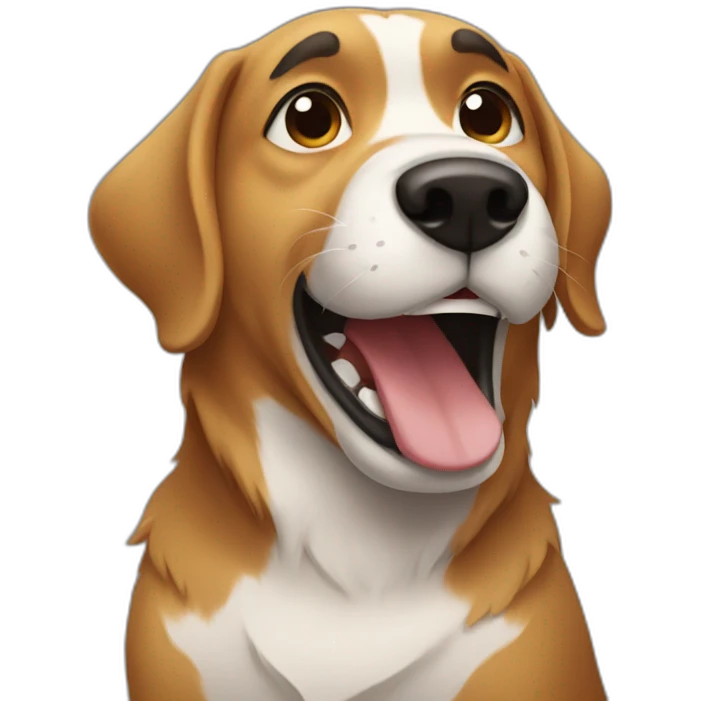 Singing a dog emoji