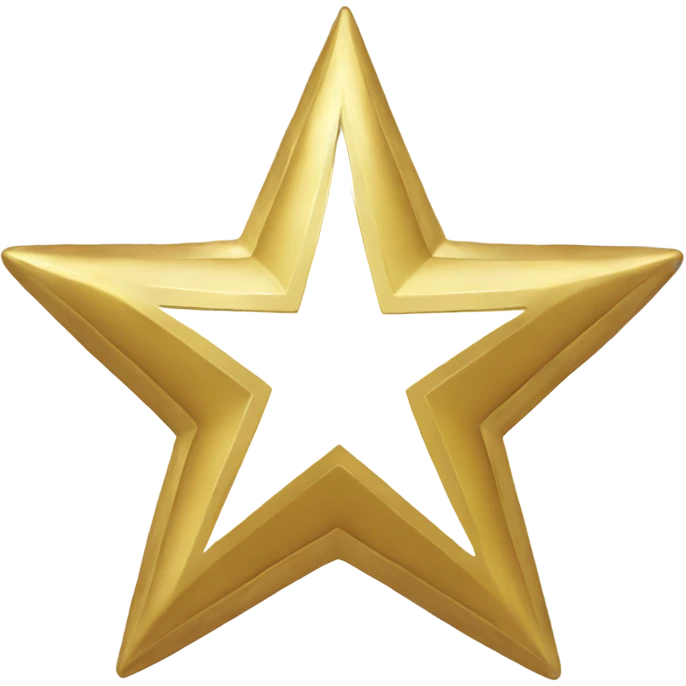 North gold star half  emoji