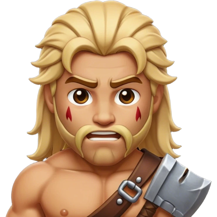 CLASH OF CLANS blonde barbarian emoji emoji
