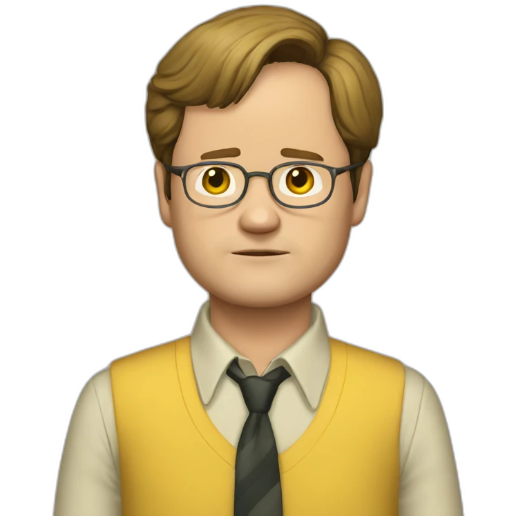 Dwight Schrute yellow shirt emoji