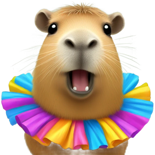 Capybara wearing a tutu  emoji